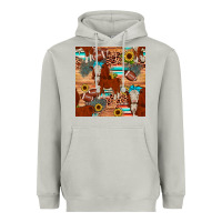 Moon Dust football hereford sunflower seamless pattern Heavyweight Hoodie - JahusDesignShop