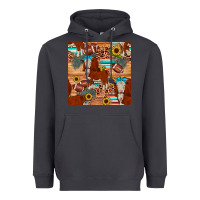Smoke football hereford sunflower seamless pattern Heavyweight Hoodie - JahusDesignShop