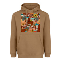 Toasted Coconut football hereford sunflower seamless pattern Heavyweight Hoodie - JahusDesignShop