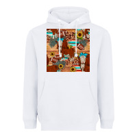 White football hereford sunflower seamless pattern Heavyweight Hoodie - JahusDesignShop