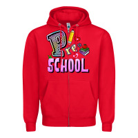 Red preschool Zipper Hoodie - RanaPortraitStore