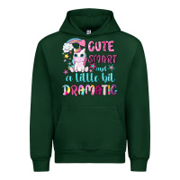 Forest Green cute smart and a little bit dramatic with unicorn Urban Hoodie - NancyCooperArtShop