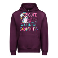 Mauve Wine cute smart and a little bit dramatic with unicorn Urban Hoodie - NancyCooperArtShop