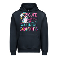 Navy cute smart and a little bit dramatic with unicorn Urban Hoodie - NancyCooperArtShop