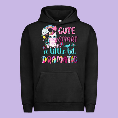 Cute Smart And A Little Bit Dramatic With Unicorn Urban Hoodie Designed By Nancycooperartshop