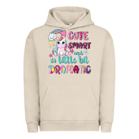 Pigment French Oak cute smart and a little bit dramatic with unicorn Urban Hoodie - NancyCooperArtShop