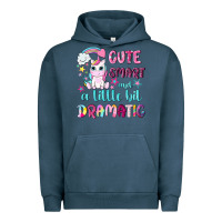 Pigment Midnight Navy cute smart and a little bit dramatic with unicorn Urban Hoodie - NancyCooperArtShop
