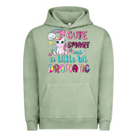 Pigment Oil Green cute smart and a little bit dramatic with unicorn Urban Hoodie - NancyCooperArtShop