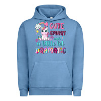 Pigment Pebble Blue cute smart and a little bit dramatic with unicorn Urban Hoodie - NancyCooperArtShop
