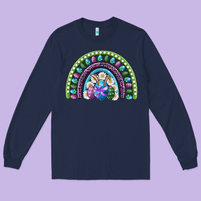 Long Sleeve Tee easter rainbow