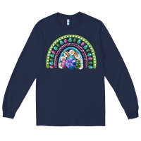 Navy easter rainbow Long Sleeve Tee - RanaPortraitStore