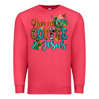 Cardinal gıve me coffee and jesus Premium Sweatshirt - AdoDesignShop