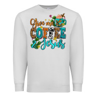 Dove Grey gıve me coffee and jesus Premium Sweatshirt - AdoDesignShop