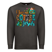 Smoke gıve me coffee and jesus Premium Sweatshirt - AdoDesignShop