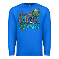 True Royal gıve me coffee and jesus Premium Sweatshirt - AdoDesignShop