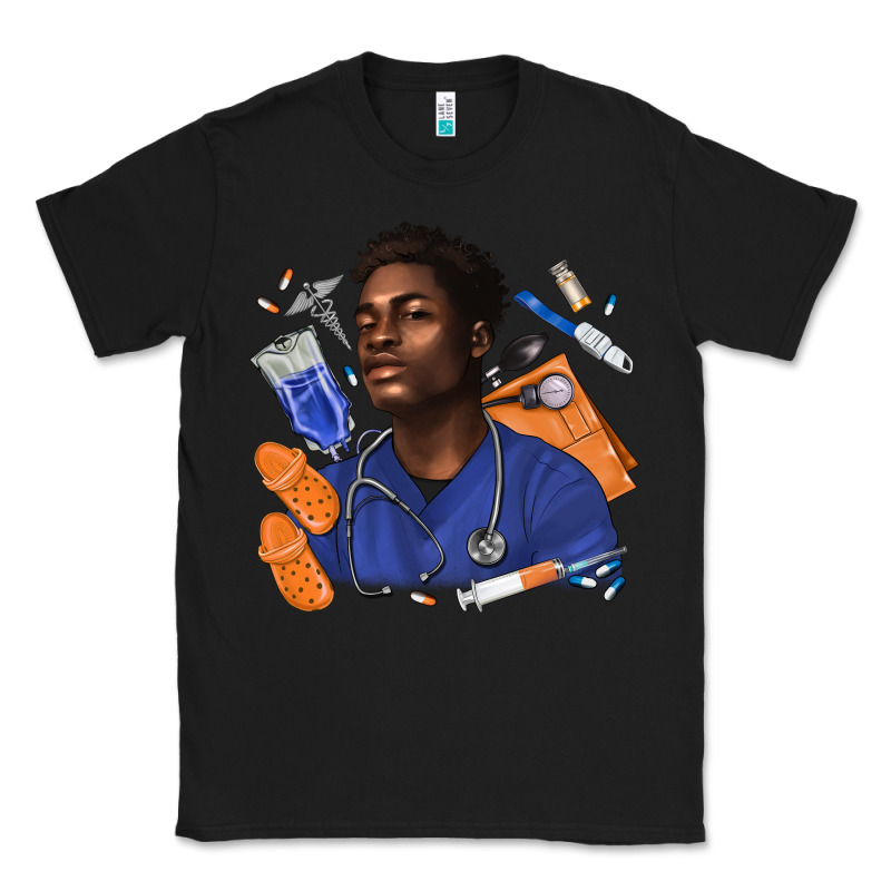 Afro Man Nurse Classic Tee by texasbilliewilder | Teevron