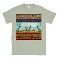 Matcha teepe tent dreamcatcher totem pole seamless patter Classic Tee - FaDigitalArtStudio