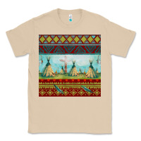 Mushroom teepe tent dreamcatcher totem pole seamless patter Classic Tee - FaDigitalArtStudio