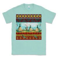 Seafoam teepe tent dreamcatcher totem pole seamless patter Classic Tee - FaDigitalArtStudio