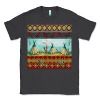 Smoke teepe tent dreamcatcher totem pole seamless patter Classic Tee - FaDigitalArtStudio