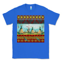 True Royal teepe tent dreamcatcher totem pole seamless patter Classic Tee - FaDigitalArtStudio