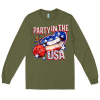 Army Green party in the usa billie wilder Long Sleeve Tee - texasbilliewilder