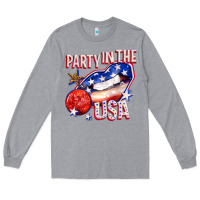 Heather Grey party in the usa billie wilder Long Sleeve Tee - texasbilliewilder