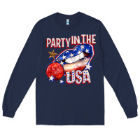 Navy party in the usa billie wilder Long Sleeve Tee - texasbilliewilder