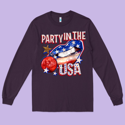 Long Sleeve Tee party in the usa billie wilder