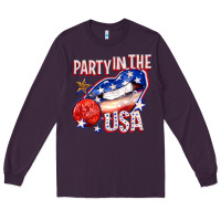 Plum party in the usa billie wilder Long Sleeve Tee - texasbilliewilder