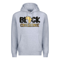 Heather Grey black excellence Premium Hoodie - MaliasSmallBusiness