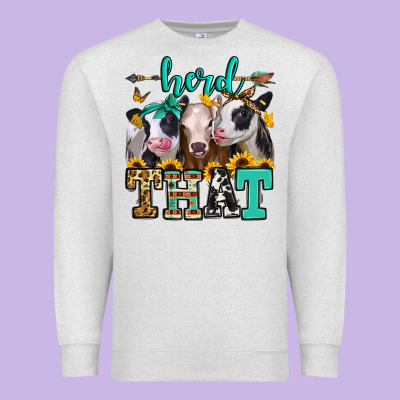 Herd That Heifers Premium Sweatshirt Designed By Jasminsmagicworld