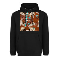 Black football leopard gemstone seamless pattern Heavyweight Hoodie - JahusDesignShop