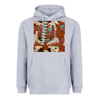 Heather Grey football leopard gemstone seamless pattern Heavyweight Hoodie - JahusDesignShop