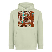 Matcha football leopard gemstone seamless pattern Heavyweight Hoodie - JahusDesignShop