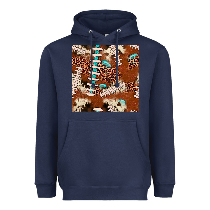 Football Leopard Gemstone Seamless Pattern Heavyweight Hoodie by JahusDesignShop | Teevron