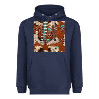 Navy football leopard gemstone seamless pattern Heavyweight Hoodie - JahusDesignShop