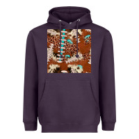 Plum football leopard gemstone seamless pattern Heavyweight Hoodie - JahusDesignShop