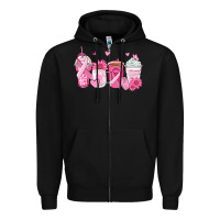 Black breast cancer coffee cups Zipper Hoodie - Zillion Design Studio