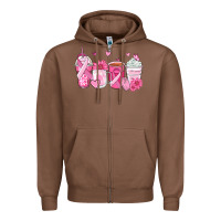 Chestnut breast cancer coffee cups Zipper Hoodie - Zillion Design Studio