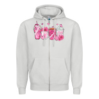 Dove Grey breast cancer coffee cups Zipper Hoodie - Zillion Design Studio