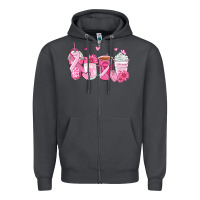 Smoke breast cancer coffee cups Zipper Hoodie - Zillion Design Studio