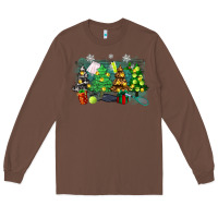 Chestnut christmas trees with tennis Long Sleeve Tee - Zillion Design Studio