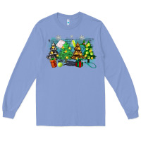 Colony Blue christmas trees with tennis Long Sleeve Tee - Zillion Design Studio