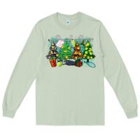Matcha christmas trees with tennis Long Sleeve Tee - Zillion Design Studio