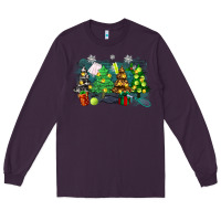 Plum christmas trees with tennis Long Sleeve Tee - Zillion Design Studio