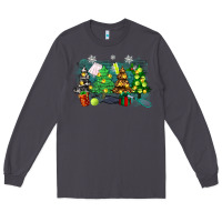 Smoke christmas trees with tennis Long Sleeve Tee - Zillion Design Studio