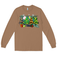Toasted Coconut christmas trees with tennis Long Sleeve Tee - Zillion Design Studio