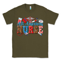 Army Green all american nurse Classic Tee - texasbilliewilder