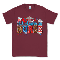 Burgundy all american nurse Classic Tee - texasbilliewilder